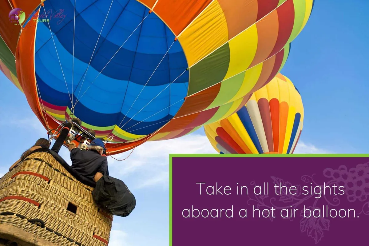 Aboard a hot air balloon.