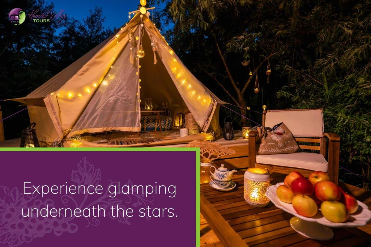 Experience glamping underneath the stars.