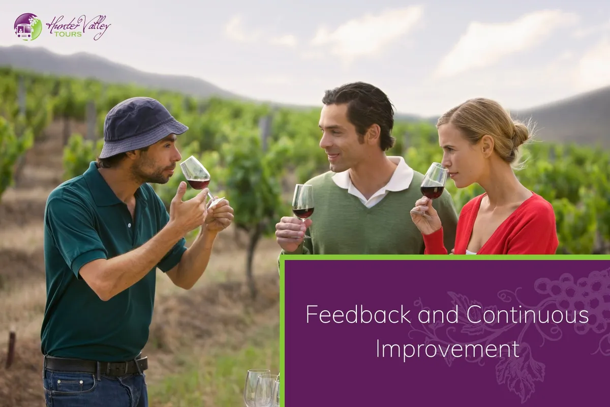 couple having wine tasting during their wine tour in the vineyard