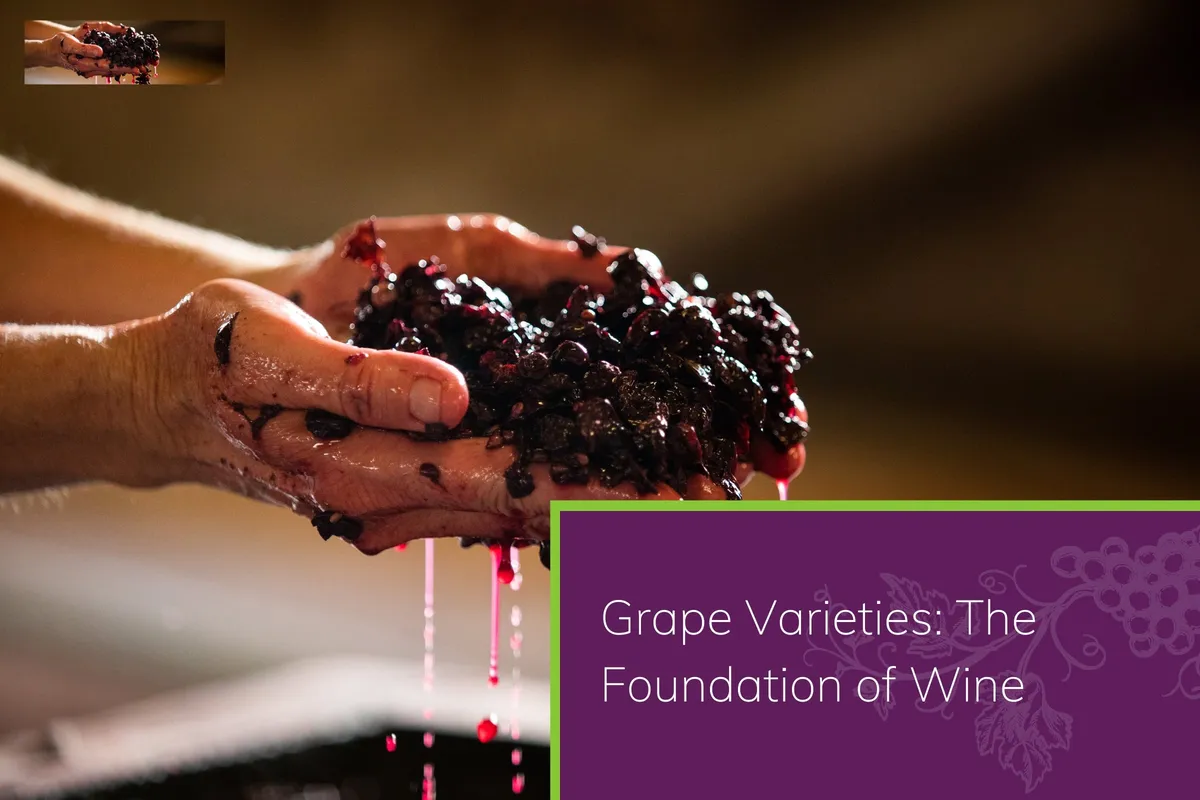 a hand holding crushed grapes for fermentation