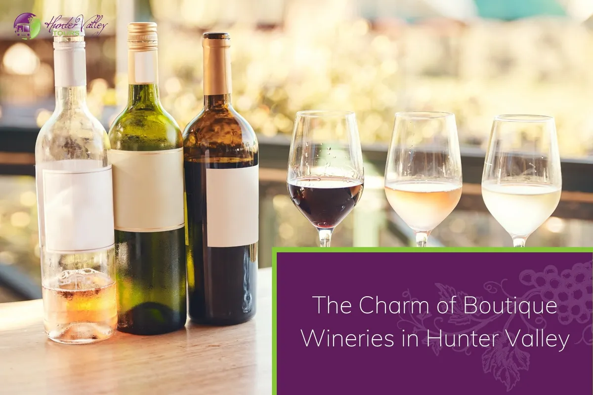 boutique winery with wine glasses and bottles