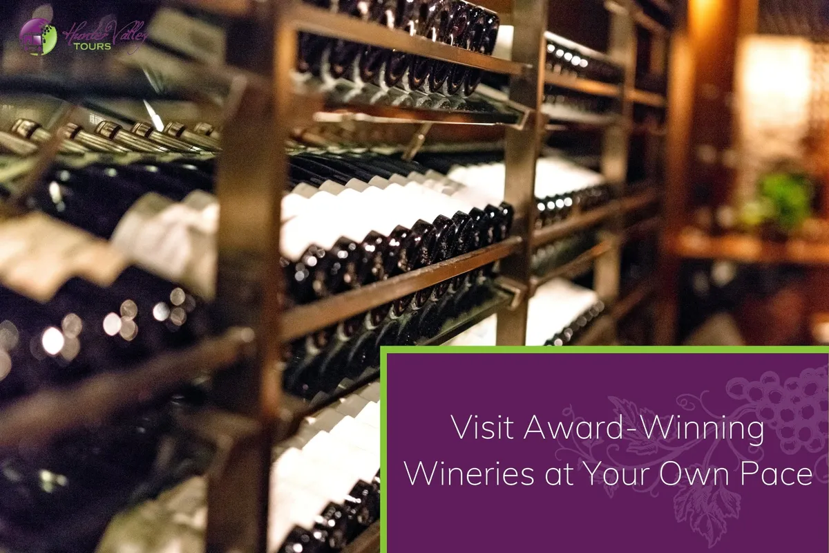 An elegant wine rack filled with premium wine bottles, showcasing the refined collections available at top wineries.