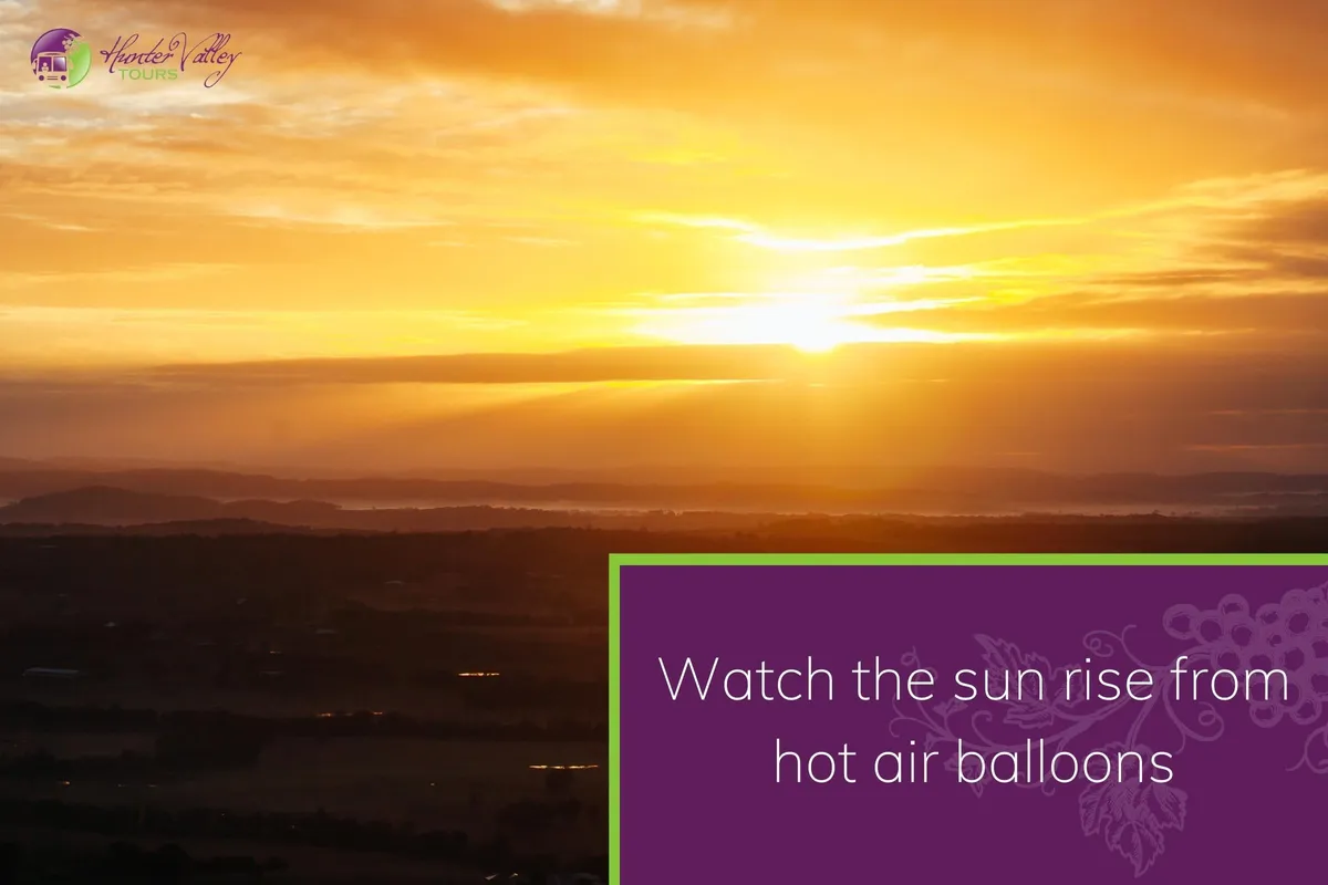 Watch the sun rise from hot air balloons